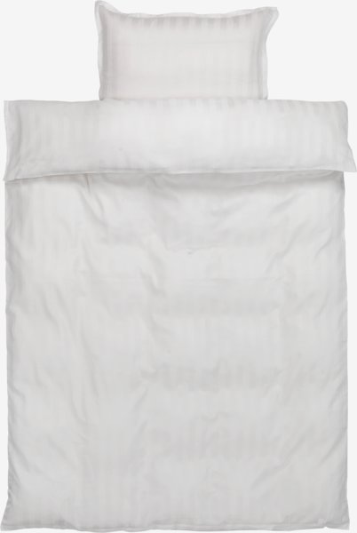 Parure de lit Satin NELL 140x220 blanc