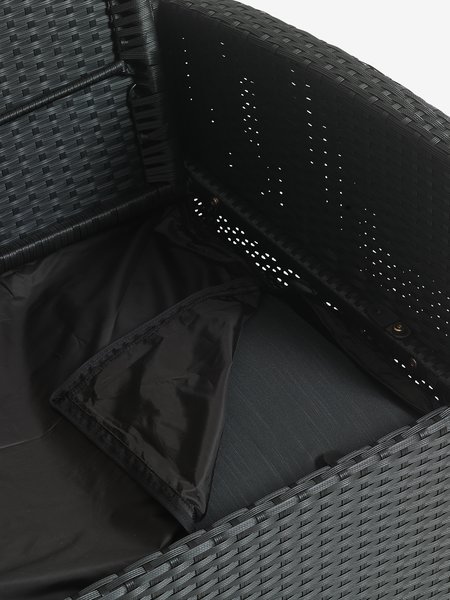 Комплект мебели ULLEHUSE 6 места със съхранение черен