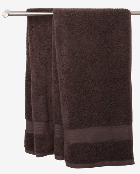 Hand towel KARLSTAD 50x100 dark brown KRONBORG