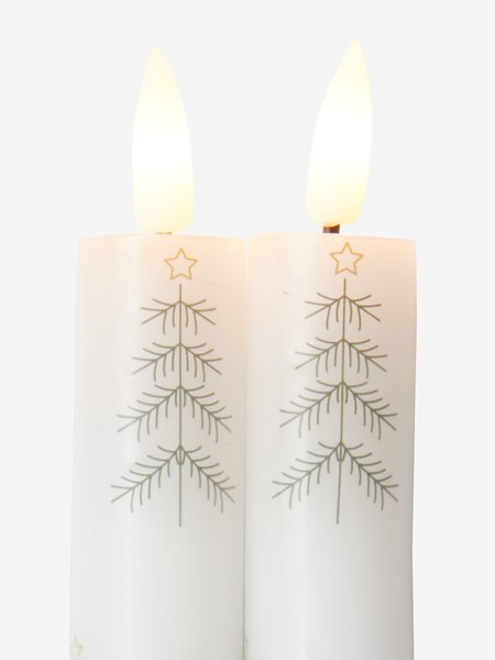 LED lys MERLINIT H25cm 2 stk/pk hvid og grøn