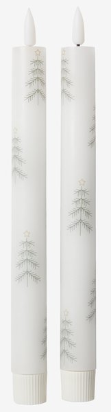 LED lys MERLINIT H25cm 2 stk/pk hvid og grøn