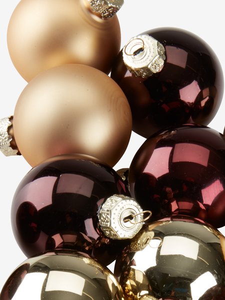 Christmas bauble FARBAUTE pack of 12 D4cm glass