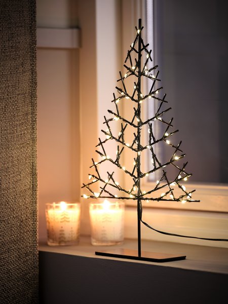 Albero con luci LED GILLING H33 cm con 70 LED e timer