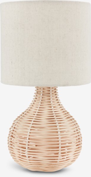 Lampada da tavolo HELMER Ø17xH32 cm naturale