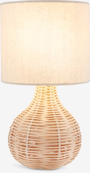 Lampada da tavolo HELMER Ø17xH32 cm naturale