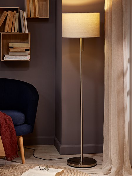 Lampadaire KRISTOF H145cm acier brossé