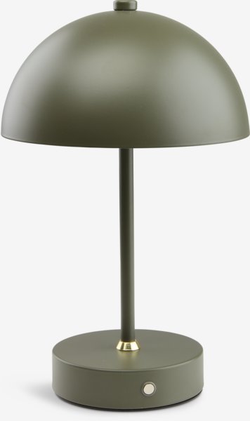 Lampe à piles KENT Ø16xH25cm vert tactile a/minuterie