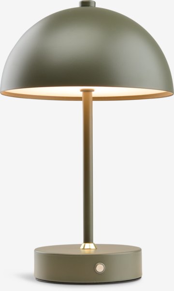 Lampada a pile KENT Ø16xH25 cm verde dimmer contatto + timer