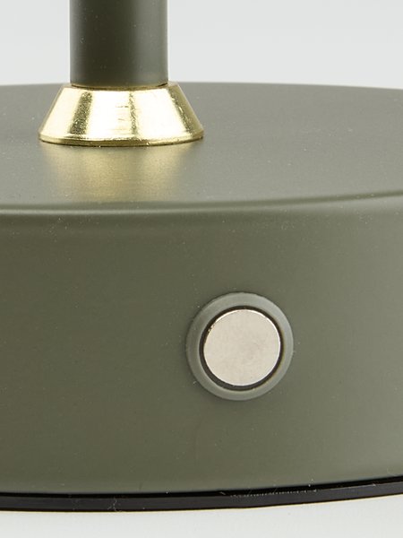 Lampada a pile KENT Ø16xH25 cm verde dimmer contatto + timer