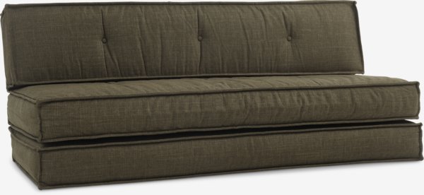 Sofa bed TRIGE olive green fabric