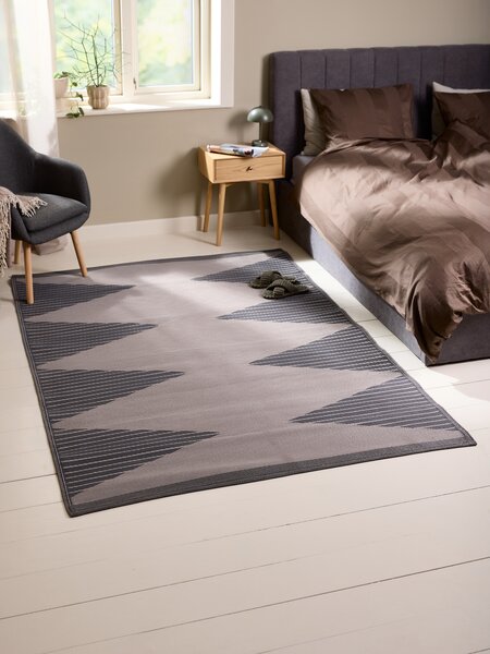 Alfombra BROKKURT 160x230 arena oscuro/gris