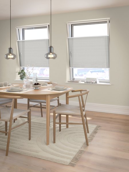 Store plissé BOKN 45x130cm gris double sens