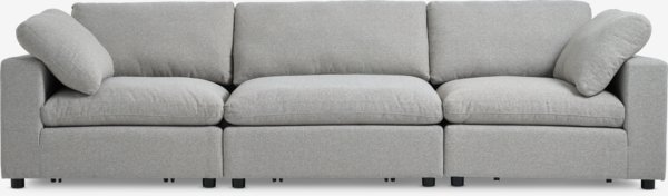 Modulsofa LUNDBY 3-pers. sandfarvet stof