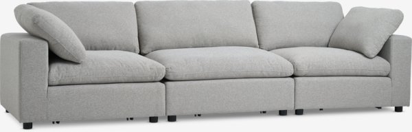 Modulsofa LUNDBY 3-pers. sandfarvet stof