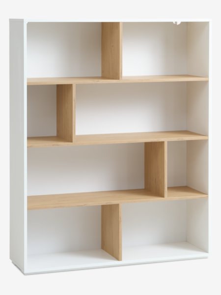 Room divider FILSKOV 8 shelves oak/white