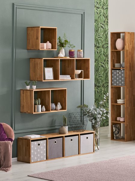 Scaffale divisorio SKYUM 3 ripiani rovere