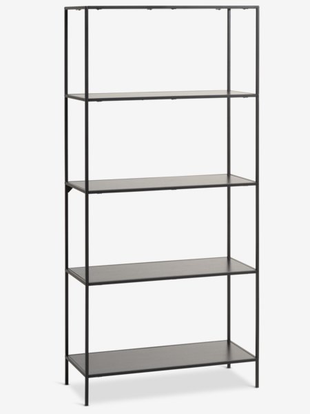 Shelving unit HORBELEV 5 shelves wide black