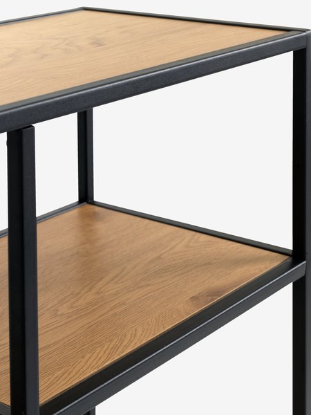 Scaffale TRAPPEDAL 7 ripiani color rovere/nero