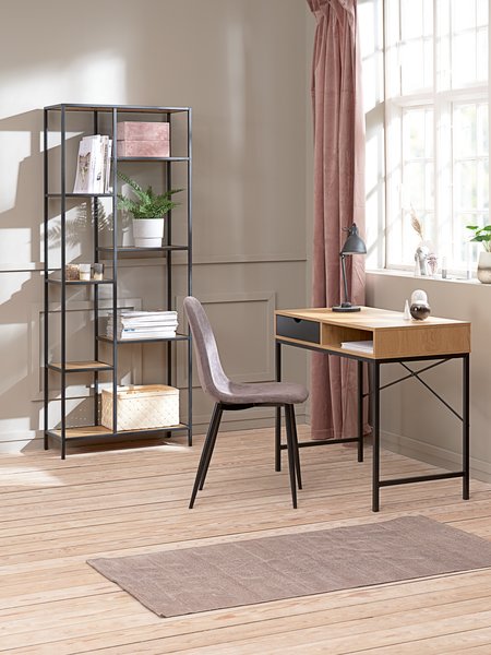 Çalışma masası TRAPPEDAL 48x95 1 çekmece meşe/siyah