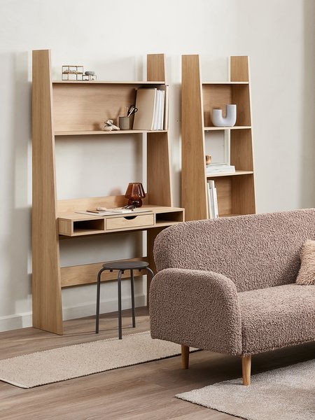 Scrivania KRARUP 2 ripiani 95x185 cm color rovere