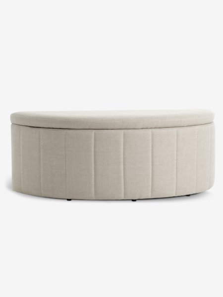 Banc KAPPEL a/rangement tissu sable clair