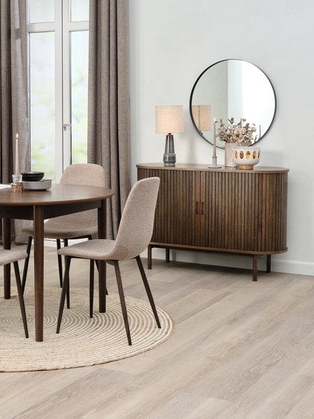 MARSTRAND D110 table dark oak + 4 JONSTRUP chairs beige