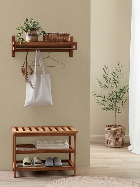 Banc TOMMERUP avec étagères à chaussures chêne