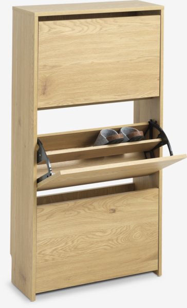 Schuhschrank BAKHUSE 3 Fächer eiche