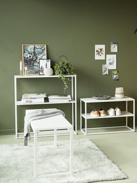 Console table VIRUM 26x80 w/shelf white