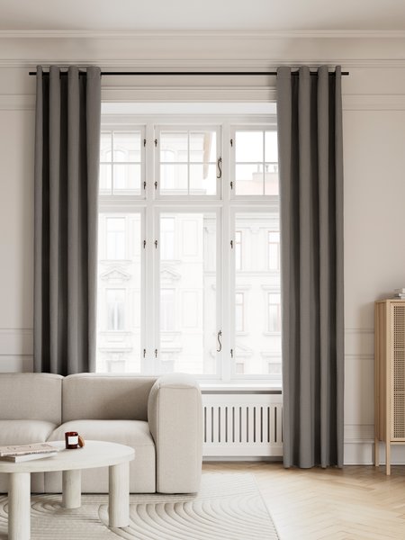 Rideau tamisant KVINGLA 1x140x245 gris chaud