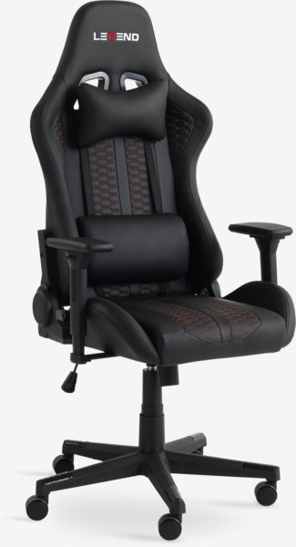 Chaise gaming NIBE noir/rouge