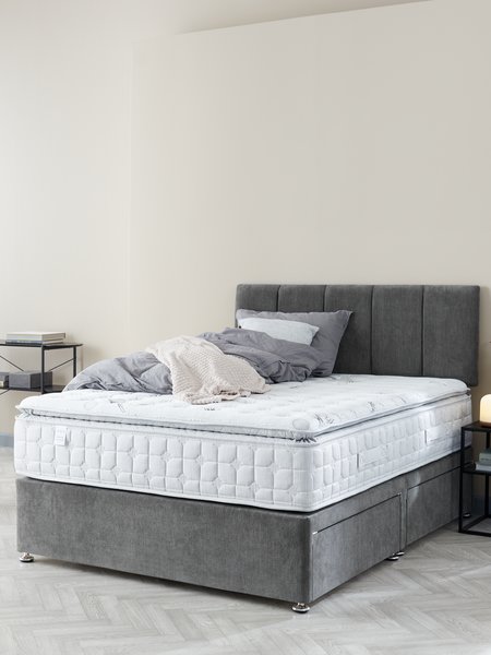 Headboard H50 STITCHED Double Grey-50