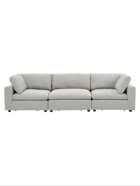 Modulsofa LUNDBY 3-seter sand stoff