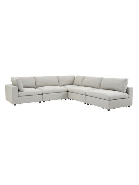 Modular sofa LUNDBY open end sand fabric