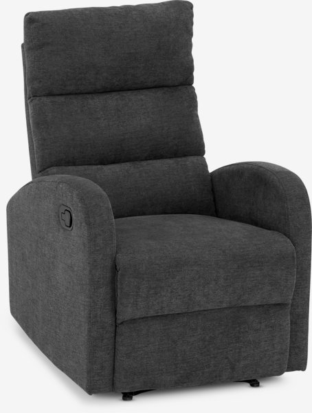 Fauteuil inclinable NAKSKOV tissu gris foncé