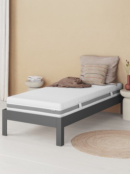 Estructura cama KILDEN 90x200 gris oscuro