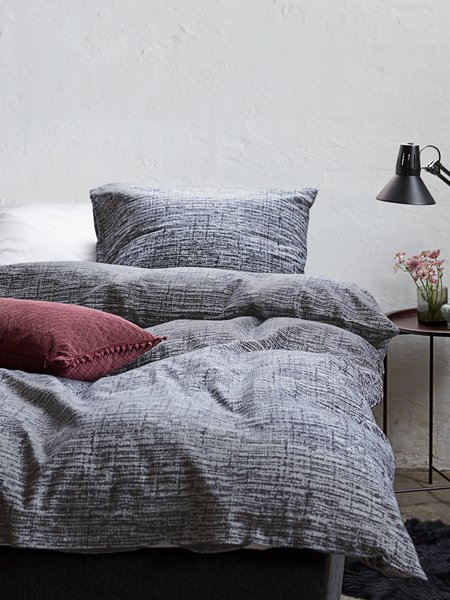 Flanell-Bettwäsche FILIPPA 135x200 grau