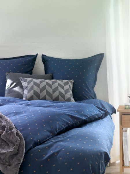 Sateen Duvet cover set STELLA Double blue