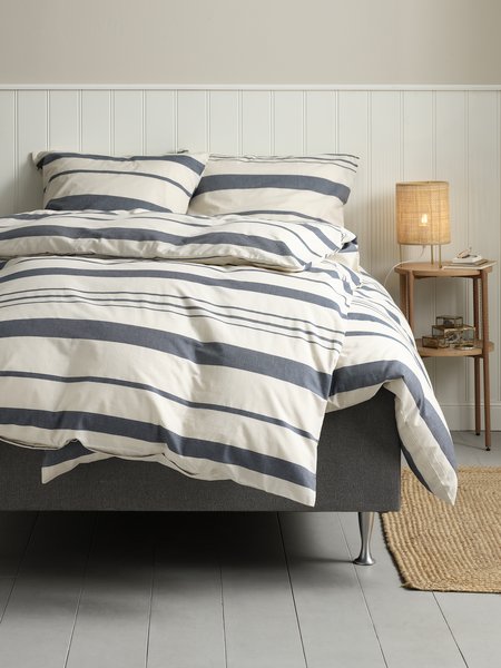 Duvet cover set SILJE Yarn dyed King navy