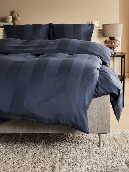 Sateen duvet cover set BARBO Double dark blue