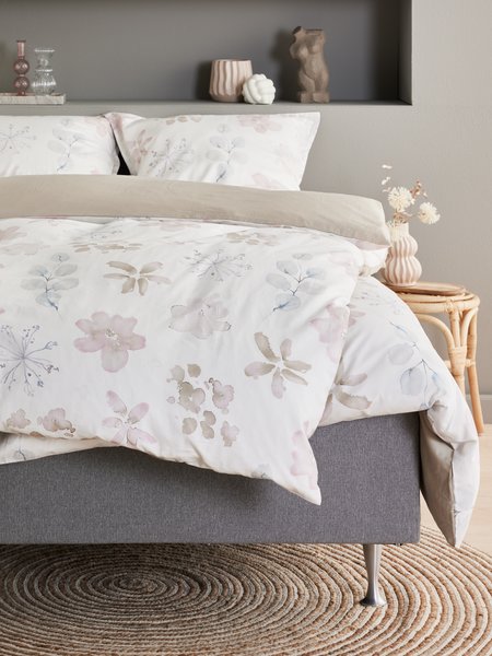 Completo copripiumino Raso BERIT 155x220 cm bianco