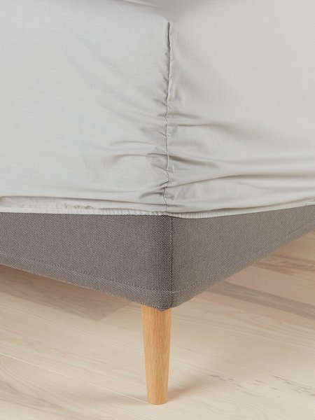 Drap-housse DAGNY 180x200x35 gris clair