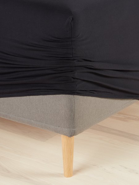 Jersey Fitted sheet JETTE Super King black