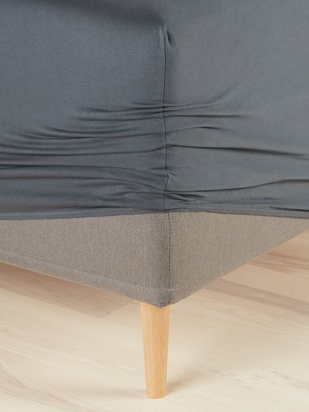 Lenzuolo con angoli JETTE Jersey 90×200×35 cm grigio