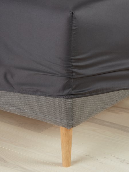 Satin-Fixleintuch TINE 90x200x35cm grau