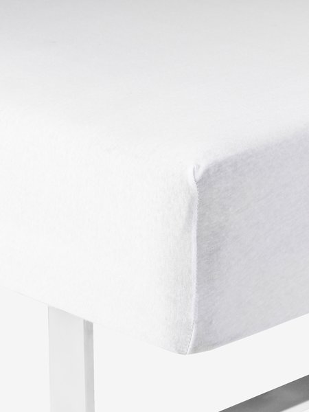 Jersey Fitted sheet JETTE Small Single white