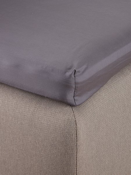 Drap-housse surmatelas EDITH 90x200x6-10 gris anthracite