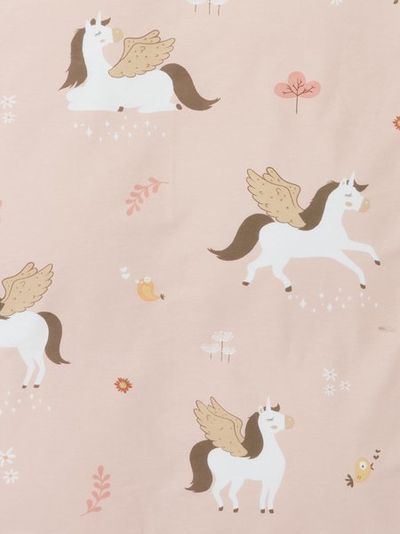 Completo copripiumino Flanella UNNI 160x210 cm rosa cipria