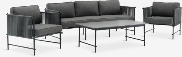 Lounge set STOVNER 5 seater grey