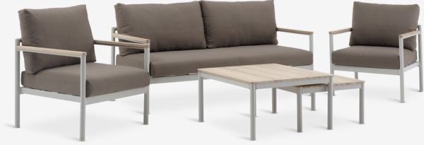 Loungesett ODDESUND 4,5 seter beige